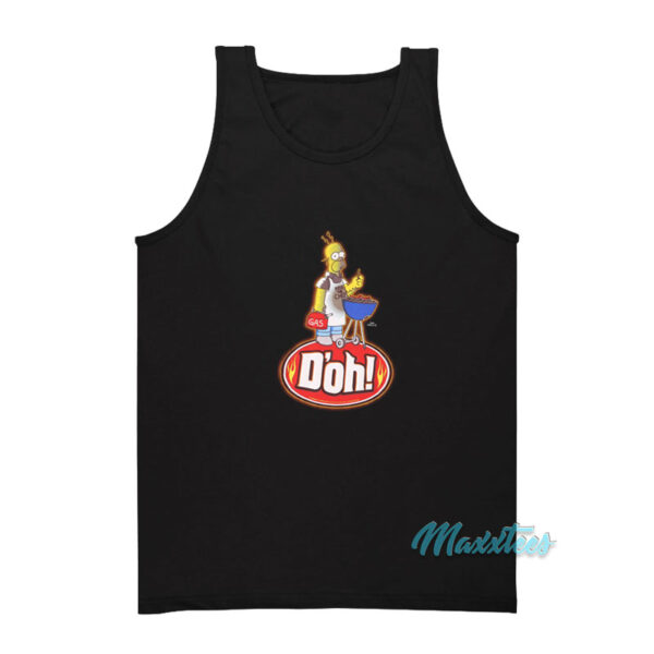 Homer Simpsons Kiss The Chef D'oh Tank Top
