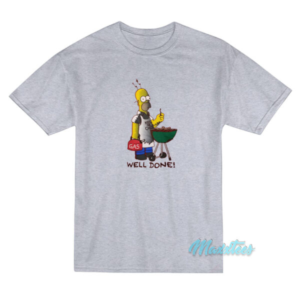 Homer Simpsons Kiss The Chef Well Done T-Shirt