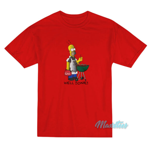 Homer Simpsons Kiss The Chef Well Done T-Shirt
