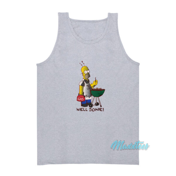 Homer Simpsons Kiss The Chef Well Done Tank Top