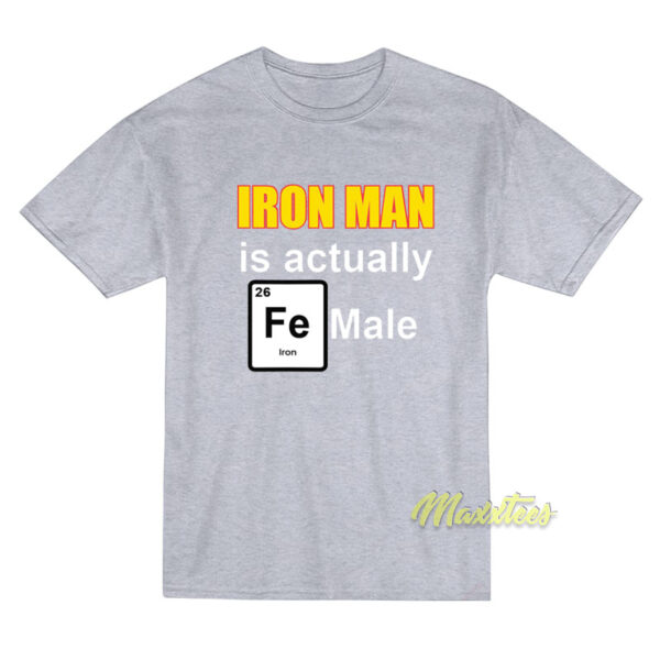 Iron Man Is Actually Fe Male T-Shirt