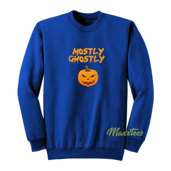 Mostly Ghostly Pumpkin Sweatshirt