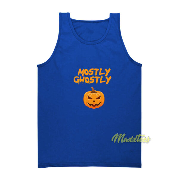Mostly Ghostly Pumpkin Tank Top