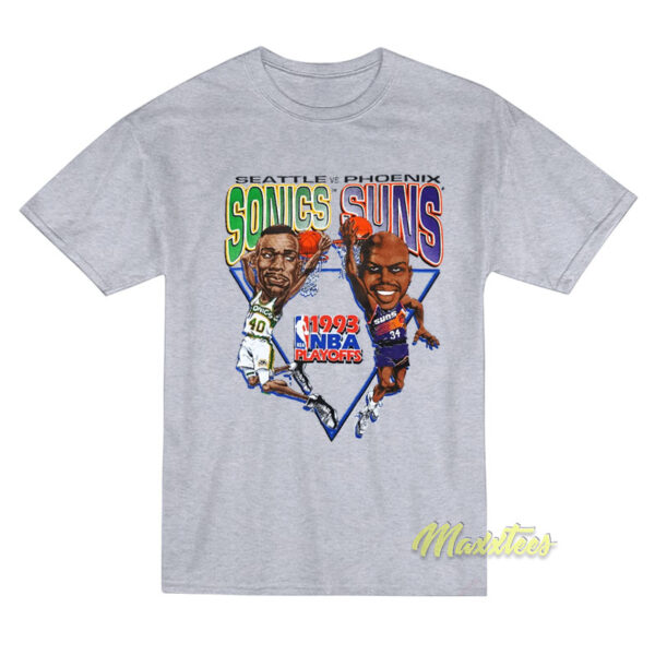 Shawn Kemp vs Charles Barkley Sonics Suns T-Shirt