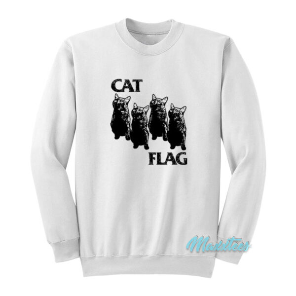 Cat Flag Parody Black Flag Sweatshirt
