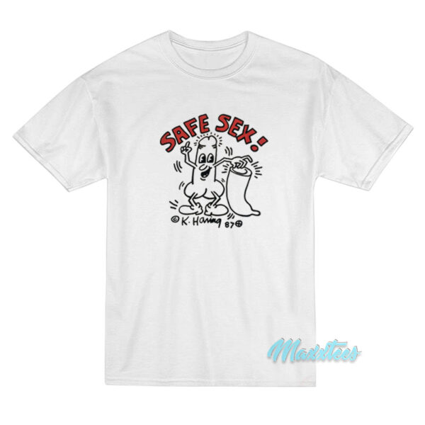Safe Sex Dick Keith Haring 87 T-Shirt
