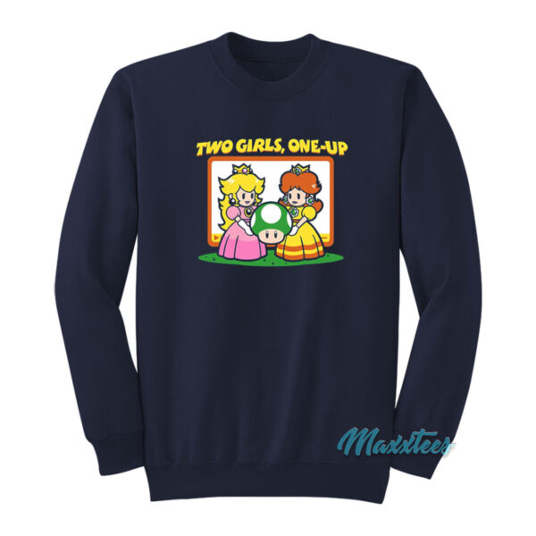 Two Girls One Up Game Parody Sweatshirt