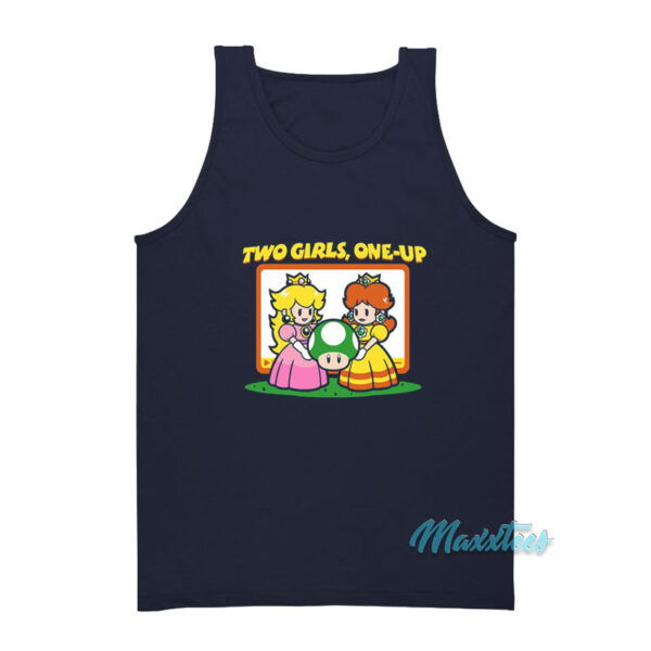 Two Girls One Up Game Parody Tank Top