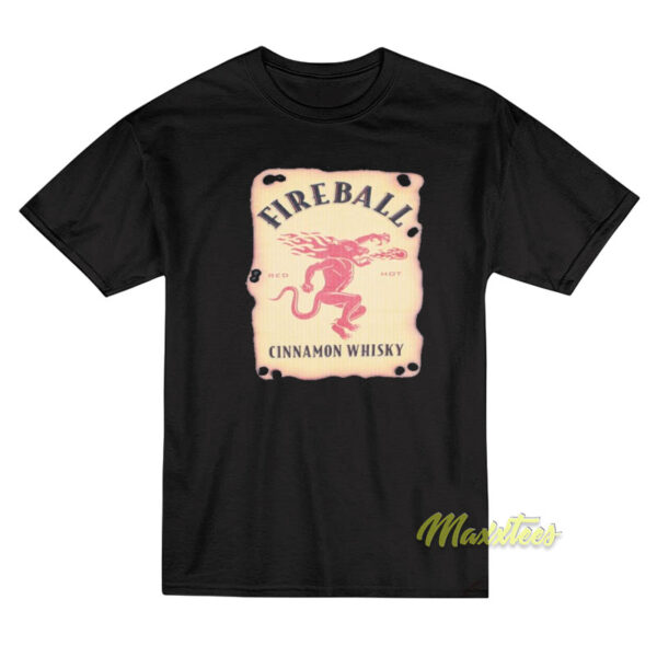 Fireball Cinnamon Whisky Label T-Shirt