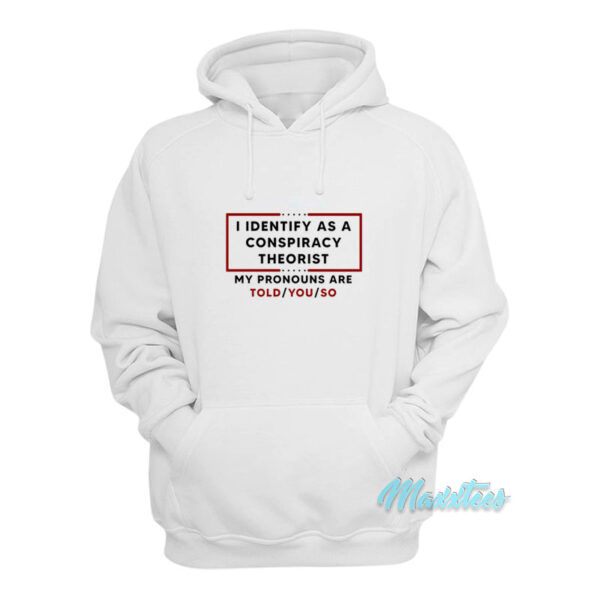 I Identify As A Conspiracy Theorist Hoodie