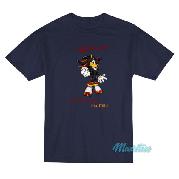 Sonic Shadow Agender No Thank You T-Shirt