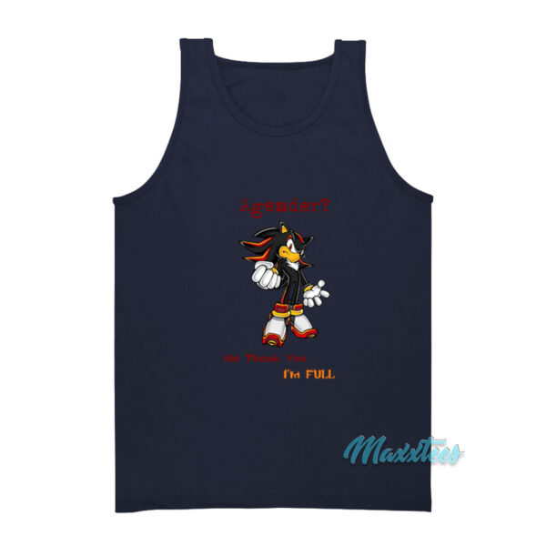 Sonic Shadow Agender No Thank You Tank Top