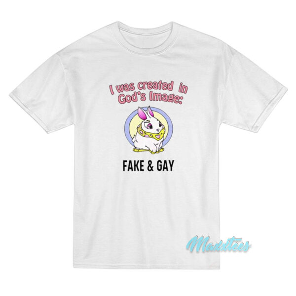 I Was Created In God's Image Fake And Gay T-Shirt