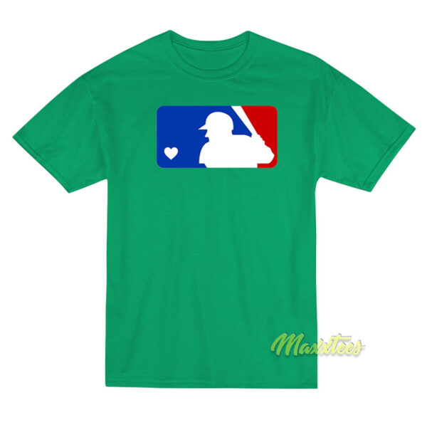 Major League Baseball Logo Heart T-Shirt