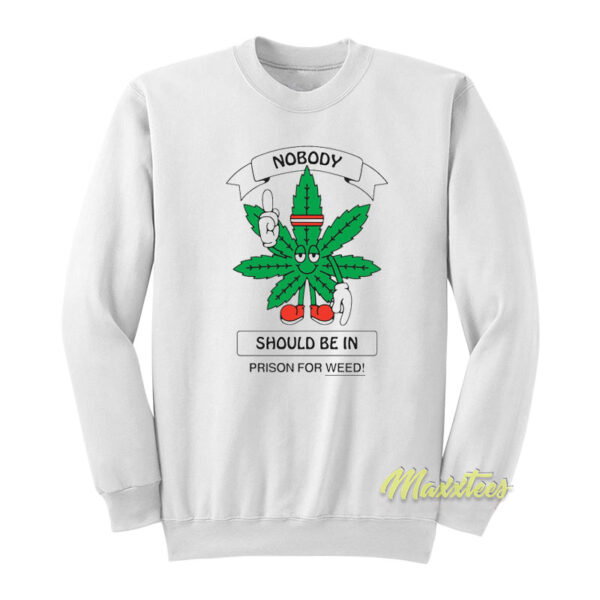 Nobody Should Be In Prison For Weed Sweatshirt
