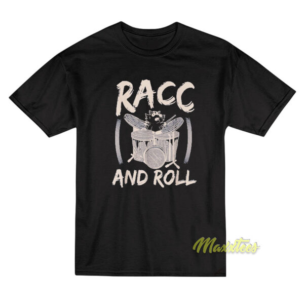 Racc and Roll Raccoon Drum T-Shirt