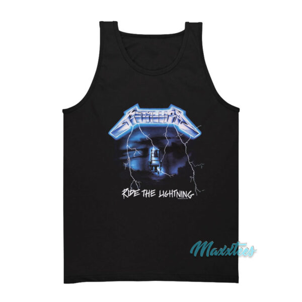 Pete West Metallica Ride The Lightning Tank Top