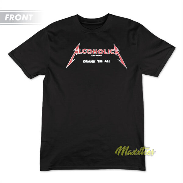 Metallica Alcoholica Cutoff T-Shirt