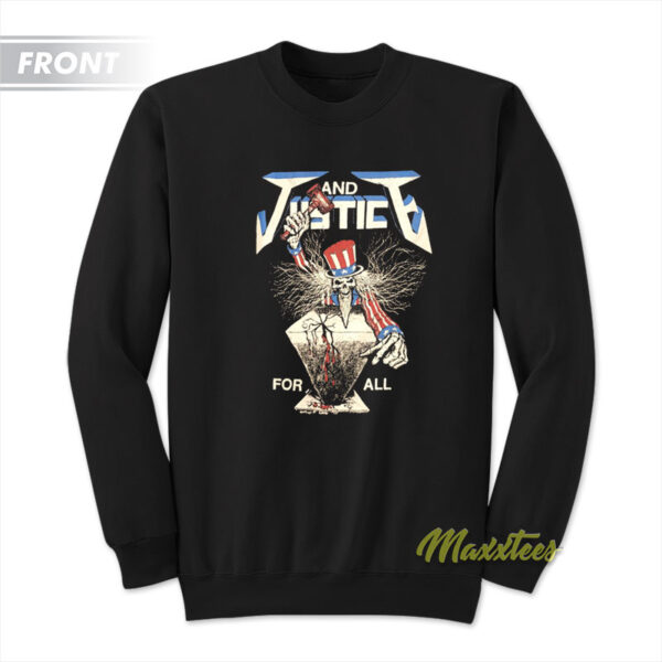 Metallica Alcoholica and Justice For All Sweatshirt