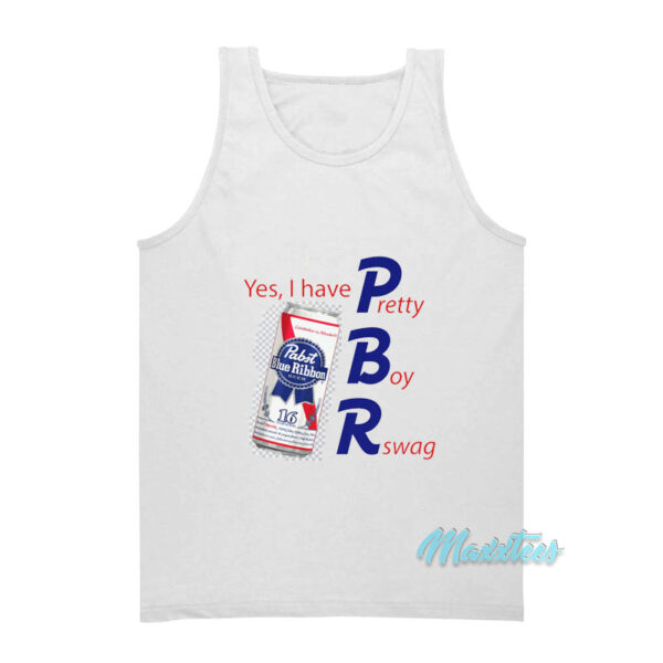 Pabst Blue Ribbon Yes I Have Pretty Boy Rswag Tank Top