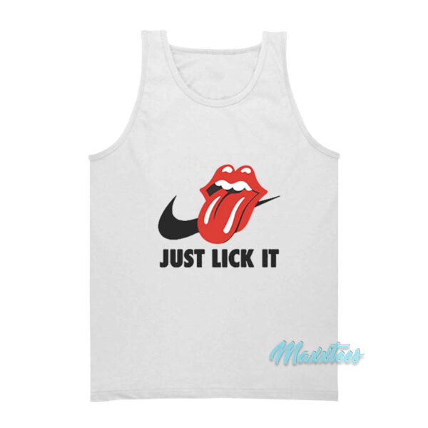 The Rolling Stones Just Lick it Parody Tank Top