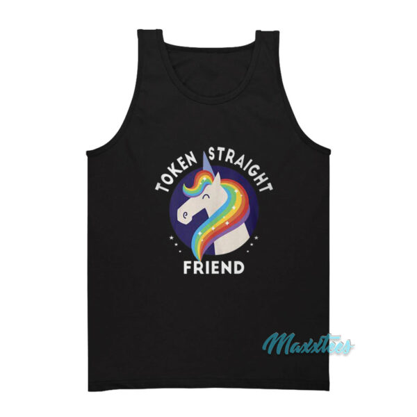 Token Straight Friend Unicorn Pride Month Tank Top