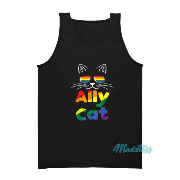 Ally Cat Pride Month Tank Top
