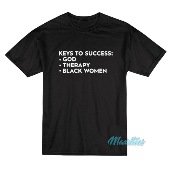 Key To Success God Therapy Black Women T-Shirt