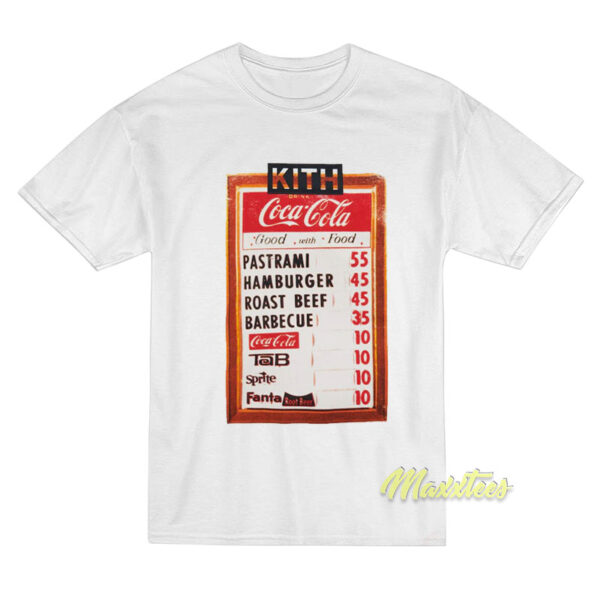 Kith x Coca Cola Vintage Menu T-Shirt