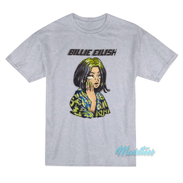 Billie Eilish Anime Portrait T-Shirt