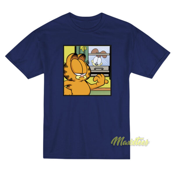 Garfield Odie Behind The Window T-Shirt