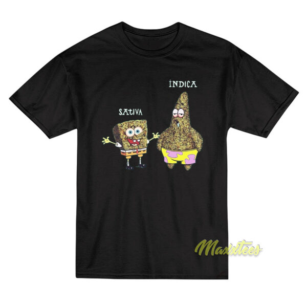 Sativa vs Indica Spongebob T-Shirt