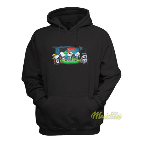Snoopy Peanuts Dogs Playing Poker Hoodie