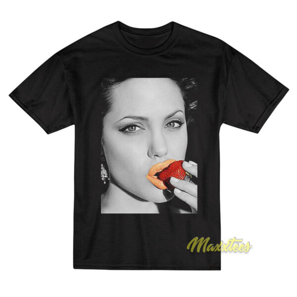 Angelina Jolie Bite Strawberry T-Shirt