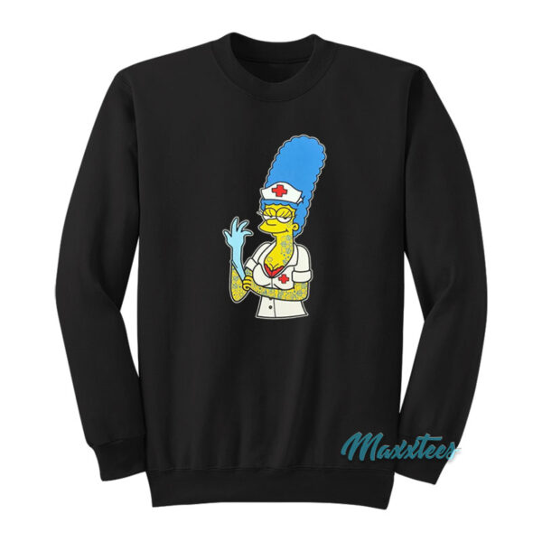 Blink 182 Mark Hoppus Marge Simpsons Nurse Sweatshirt