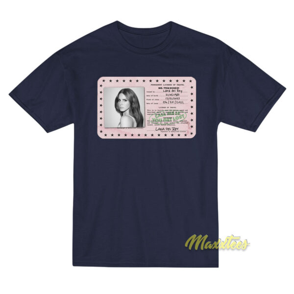 Lana Del Rey Permanent Travel Licence T-Shirt