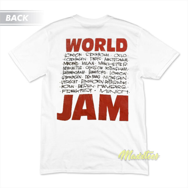 Pearl Jam World Jam 1991 1992 Ten Tour T-Shirt