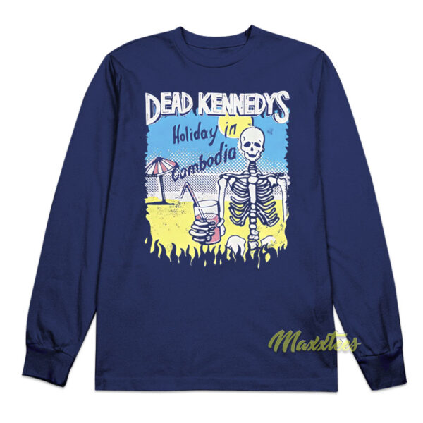 Dead Kennedys Holiday in Cambodian Skeleton Long Sleeve Shirt
