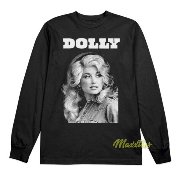 Dolly Parton Black and White Long Sleeve Shirt