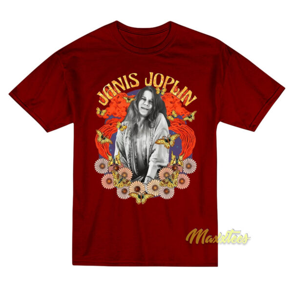 Janis Joplin Janis Butterflies T-Shirt