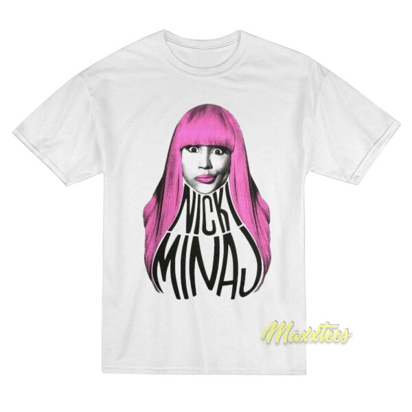 Nicki Minaj Pink Hair Slim Fit T-Shirt