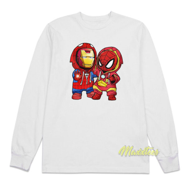 Spider Man and Iron Man Long Sleeve Shirt