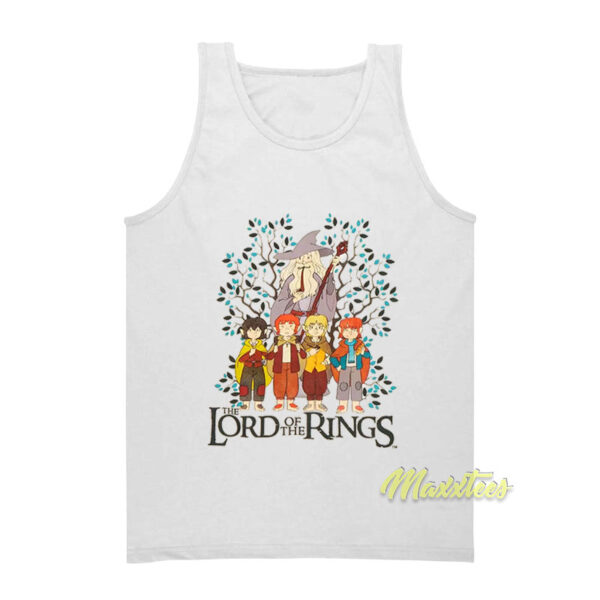 The Lord of The Rings Gandalf and Hobbits Tank Top