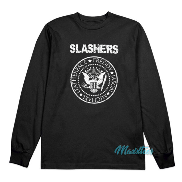 The Slashers Ramones Logo Parody Long Sleeve Shirt