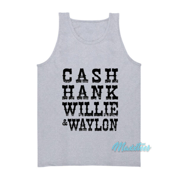 Johnny Cash Hank Willie And Waylon Tank Top