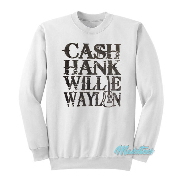 Johnny Cash Hank Willie Waylon Sweatshirt