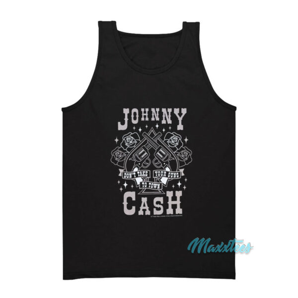 Johnny Cash Guns Kids Tank Top