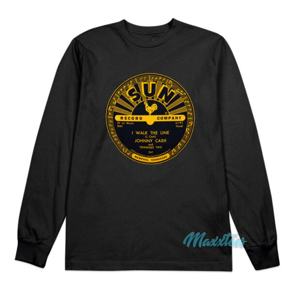 Johnny Cash Sun Records Company Long Sleeve Shirt