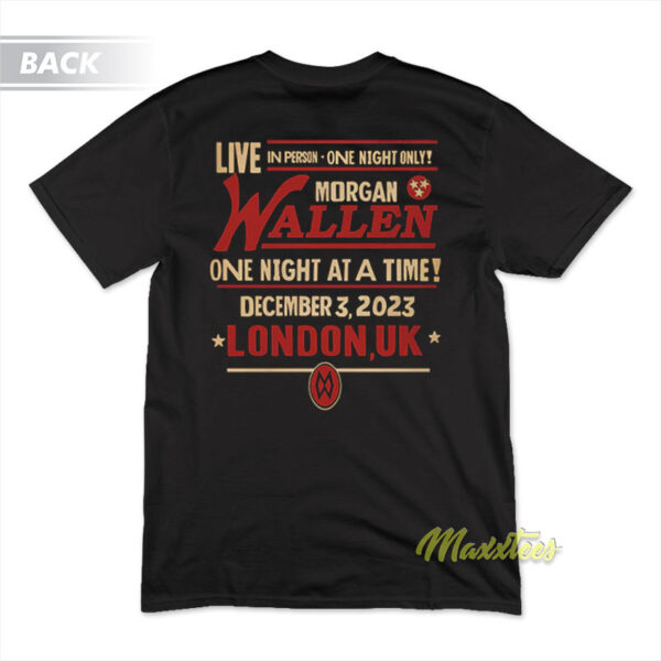 Morgan Wallen London UK Tour T-Shirt