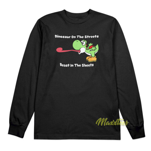 Dinosaur On The Streets Beast In The Sheets Long Sleeve Shirt